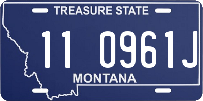 MT license plate 110961J