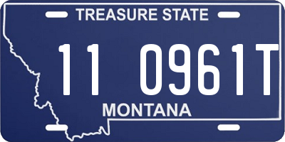 MT license plate 110961T