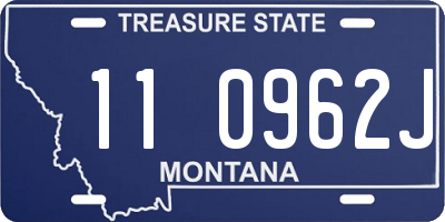 MT license plate 110962J