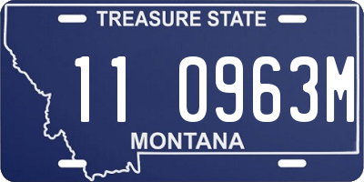 MT license plate 110963M