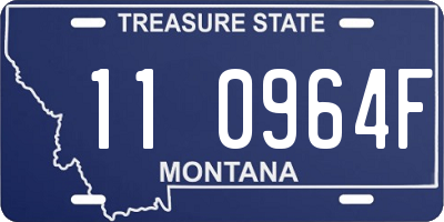 MT license plate 110964F