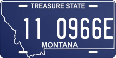 MT license plate 110966E