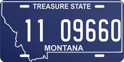 MT license plate 110966O