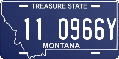MT license plate 110966Y