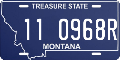 MT license plate 110968R