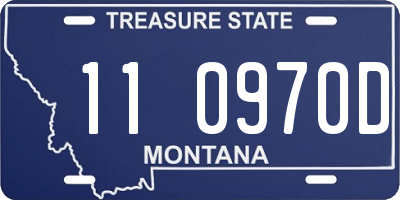 MT license plate 110970D