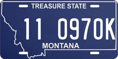 MT license plate 110970K