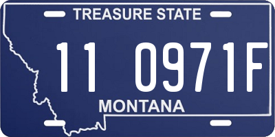 MT license plate 110971F