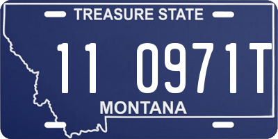 MT license plate 110971T