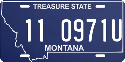 MT license plate 110971U