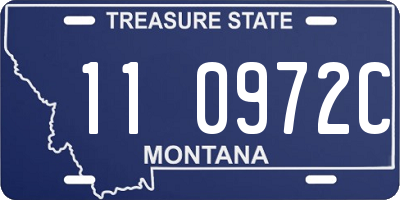 MT license plate 110972C