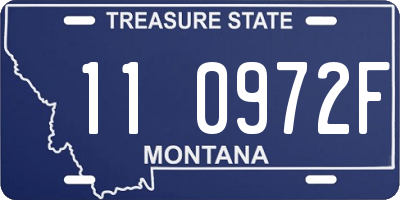 MT license plate 110972F