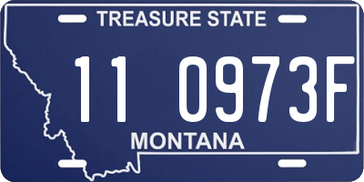 MT license plate 110973F