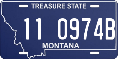 MT license plate 110974B