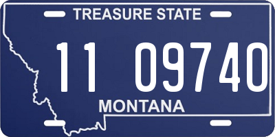 MT license plate 110974O