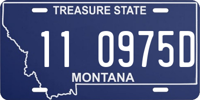 MT license plate 110975D