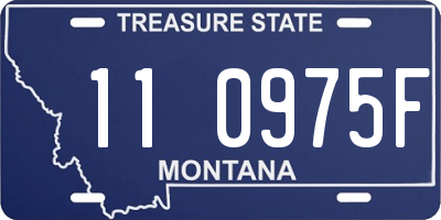 MT license plate 110975F