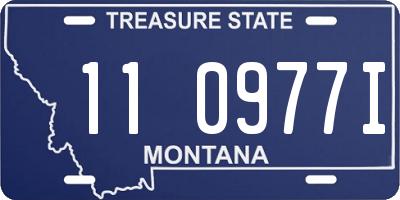 MT license plate 110977I