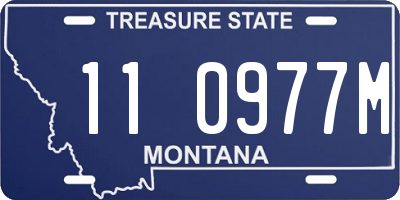 MT license plate 110977M