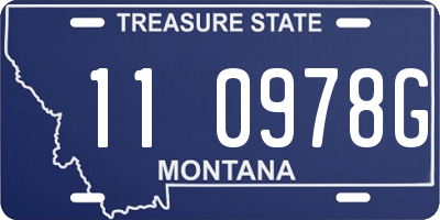 MT license plate 110978G