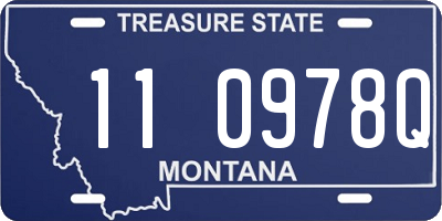 MT license plate 110978Q