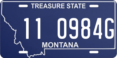 MT license plate 110984G