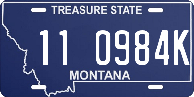 MT license plate 110984K