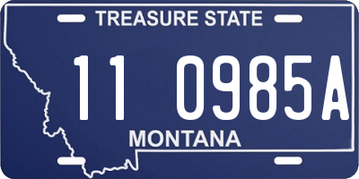 MT license plate 110985A