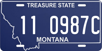 MT license plate 110987C