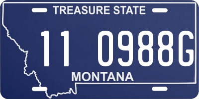 MT license plate 110988G