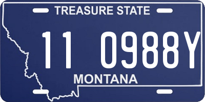 MT license plate 110988Y