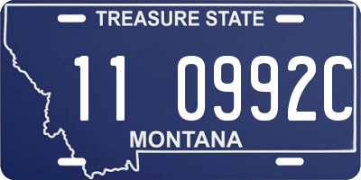 MT license plate 110992C