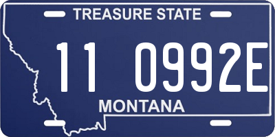 MT license plate 110992E