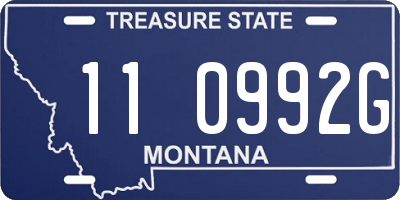 MT license plate 110992G