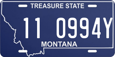 MT license plate 110994Y