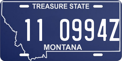 MT license plate 110994Z