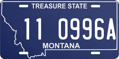 MT license plate 110996A