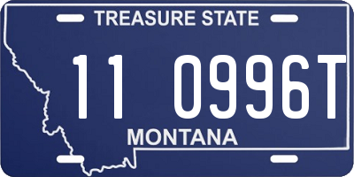 MT license plate 110996T