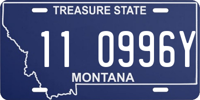 MT license plate 110996Y