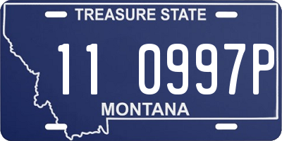 MT license plate 110997P