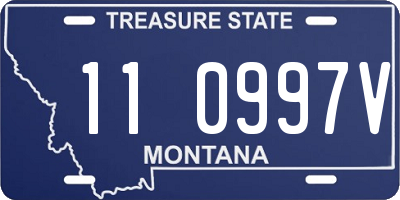 MT license plate 110997V