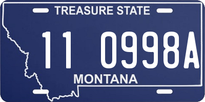 MT license plate 110998A