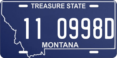 MT license plate 110998D