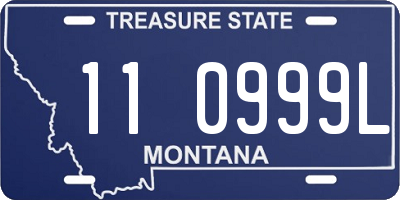 MT license plate 110999L