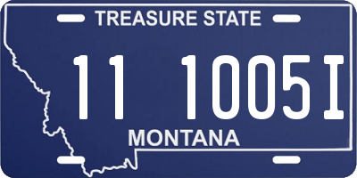 MT license plate 111005I
