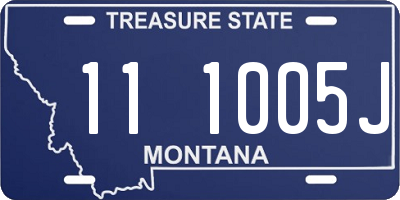 MT license plate 111005J
