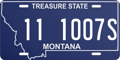 MT license plate 111007S