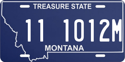 MT license plate 111012M