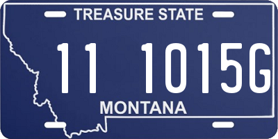 MT license plate 111015G