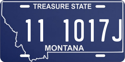MT license plate 111017J